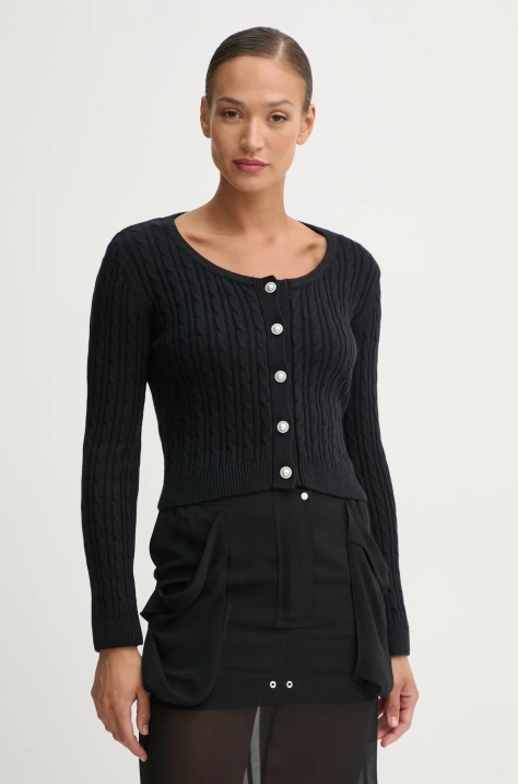 Guess cardigan din amestec de lana SIENNA culoarea negru, W5RR53 Z37L1