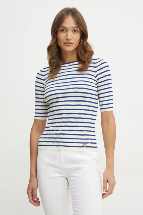 Luisa Spagnoli pulover femei, culoarea bej, light, 58603