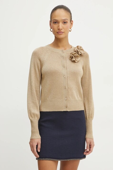 Luisa Spagnoli cardigan din lana femei, culoarea verde, light, 100024