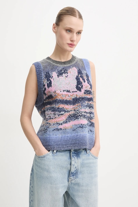 Telovnik s primesjo volne MUNTHE SPACY vijolična barva, 244160524475