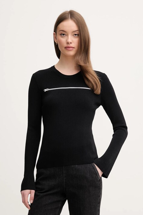 Sisley pulover culoarea negru, light, 16CYM105U