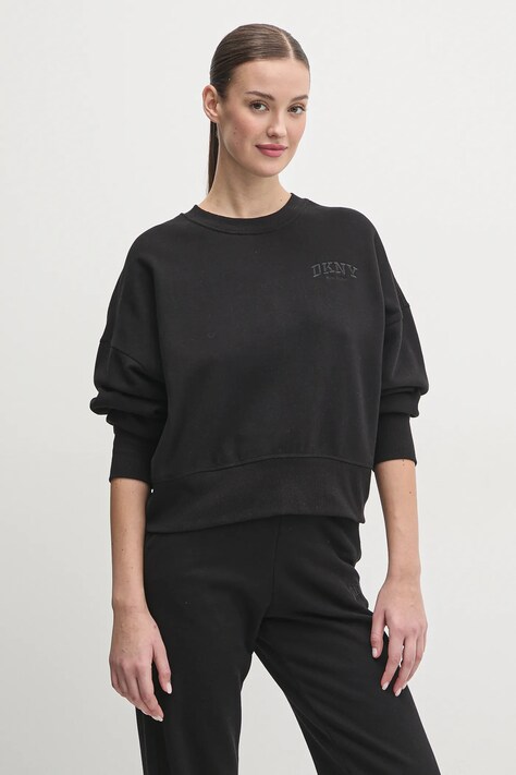 Dkny bluză femei, culoarea negru, uni, DP5T1144