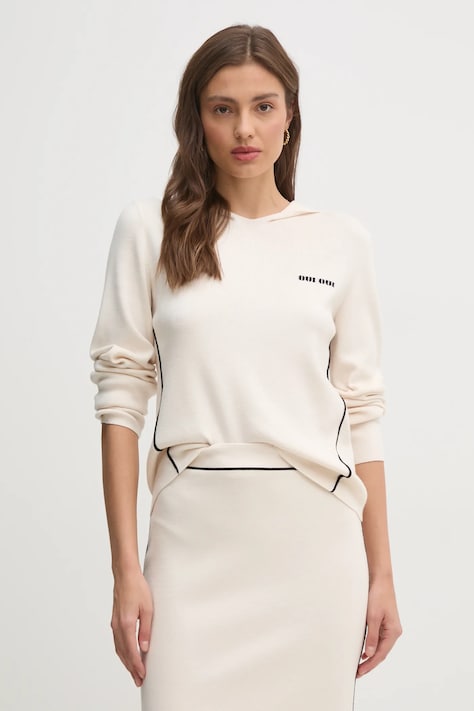 OUI pulover femei, culoarea bej, 90798