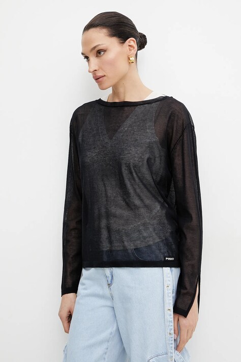 Свитер Pinko женский цвет чёрный лёгкий 105153 A2LS