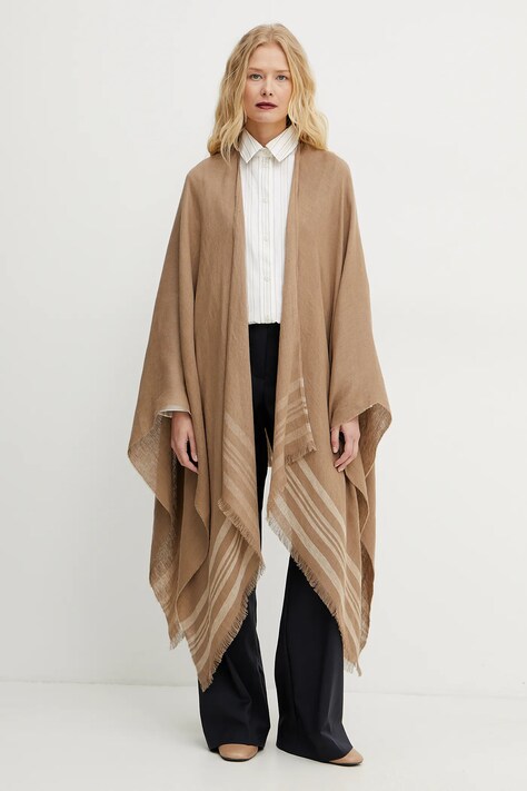 MM poncho culoarea maro, light, 2516731018600