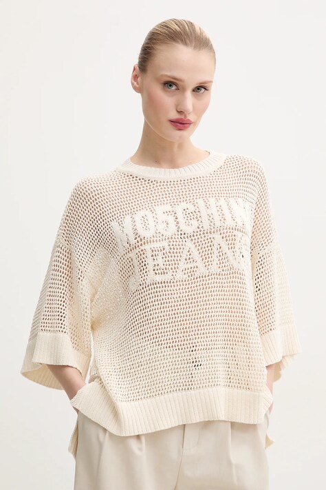 Moschino Jeans maglione donna colore beige  0904 3701