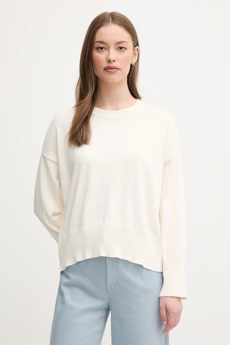 United Colors of Benetton pulover de bumbac culoarea bej, light, 1294D10DP