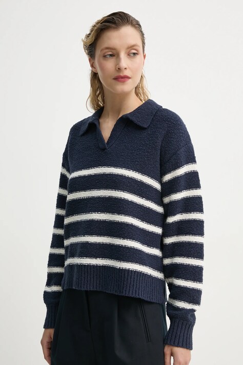 Levi's pulover SATELLITE POLO SWEATER femei, culoarea albastru marin, 0012N