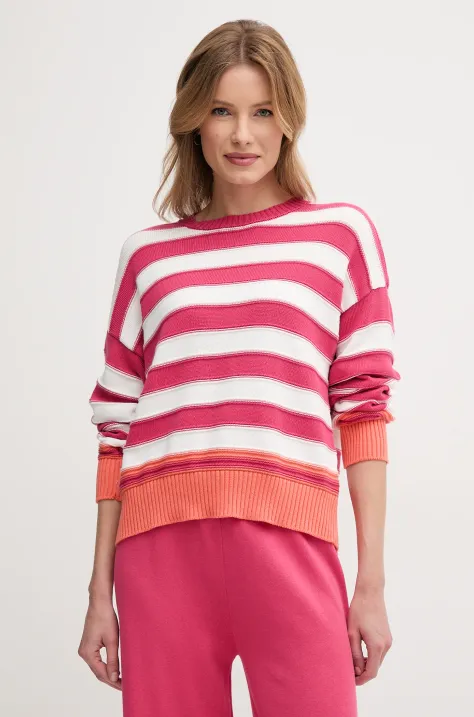 United Colors of Benetton sweter bawełniany damski kolor różowy 1494E10CW