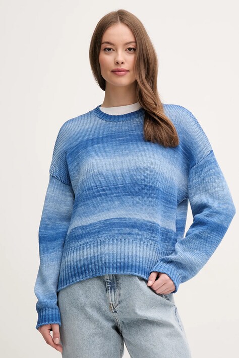 Bavlněný svetr United Colors of Benetton dámský, modrá barva, 108FD10DH