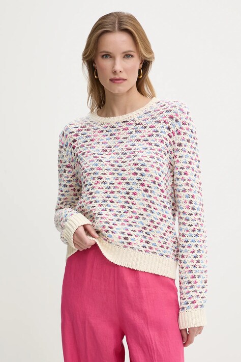 Πουλόβερ United Colors of Benetton χρώμα: μπεζ, 1198E10D8