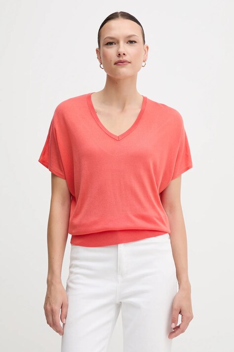 Tričko United Colors of Benetton dámske, oranžová farba, 103VD402U