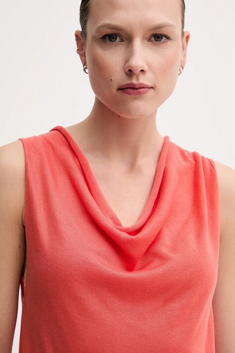 Топ United Colors of Benetton — SS25-SWD0GY, помаранчевий — фото 4