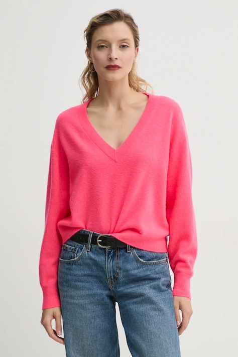 American Vintage maglione in lana donna colore rosa  RAX18AE25