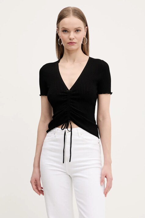 HUGO pulover femei, culoarea negru, light, 50538231