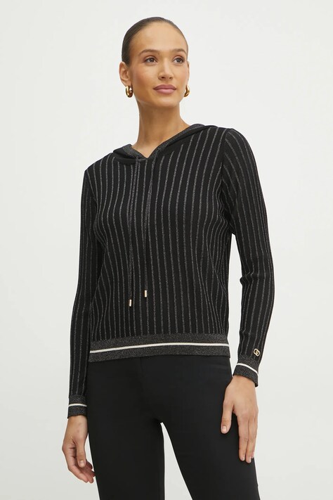 Liu Jo pulover femei, culoarea negru, light, TA5033 MS014