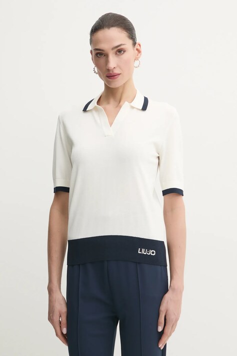 Liu Jo pulover femei, culoarea bej, light, TA5093 MS022