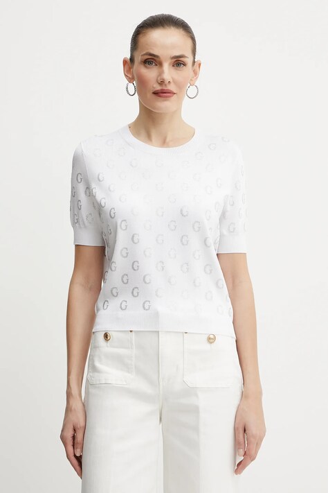 Guess t-shirt JASMINE fehér, W5GR05 Z3D60