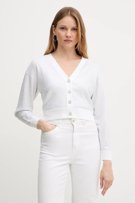 Guess cardigan KHLOE culoarea alb, light, W5GR08 Z3MN2