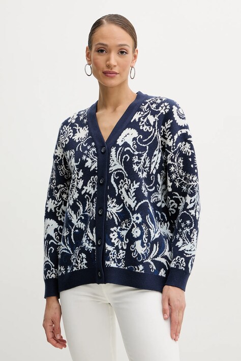 Guess cardigan MELINDA femei, culoarea albastru marin, călduros, W5GR31 Z2ZK2
