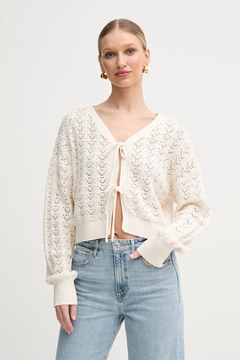 Памучна жилетка Guess RUTH в бежово W5GR43 Z3C71