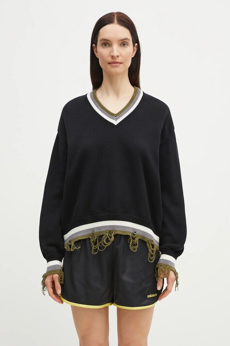 Ottolinger sweter bawełniany Oversized damski kolor czarny 107-101407-02