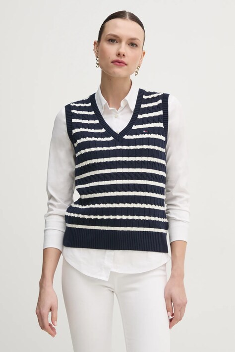 Svetr Tommy Hilfiger dámský, tmavomodrá barva, WW0WW45220