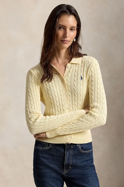 Polo Ralph Lauren Ζακέτα γυναικεία βαμβακερή μπεζ 211971881