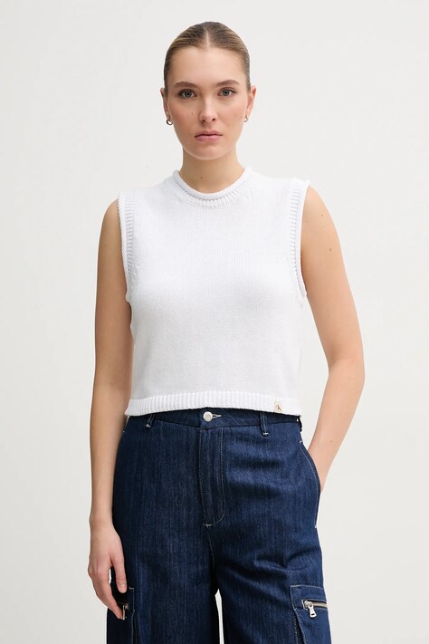 Vesta Calvin Klein Jeans bílá barva, J20J225226