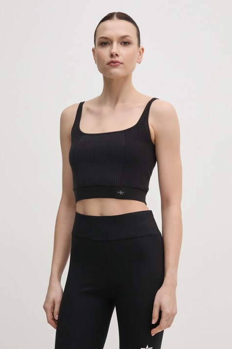 Calvin Klein Jeans top női, fekete, J20J225227