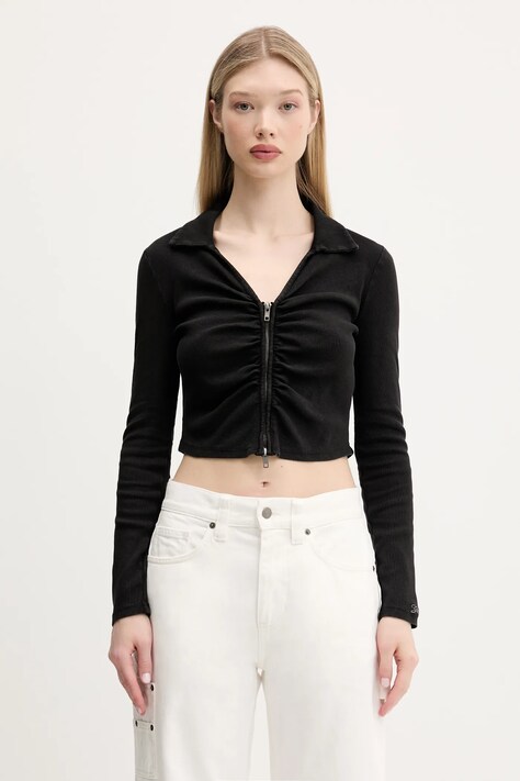 Guess Originals kardigan damski kolor czarny lekki W5GP53 KA0H1