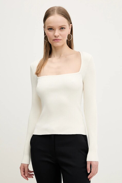Abercrombie & Fitch sweter damski kolor beżowy KI150-5176