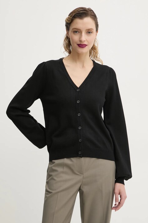 Bruuns Bazaar cardigan femei, culoarea negru, light, BBW4578