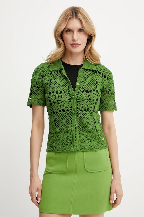 Памучна жилетка Liu Jo дамска в зелено WA5208.MA30Q