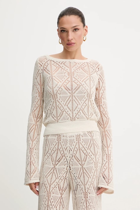 Sveter a top Liu Jo béžová farba, ľahké, WA5518.MS007