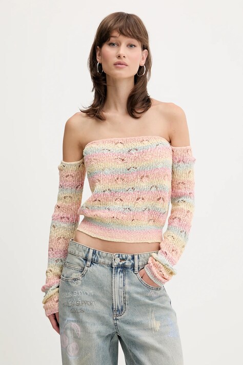 Miss Sixty sweter damski kolor żółty lekki 6S2RJ06700