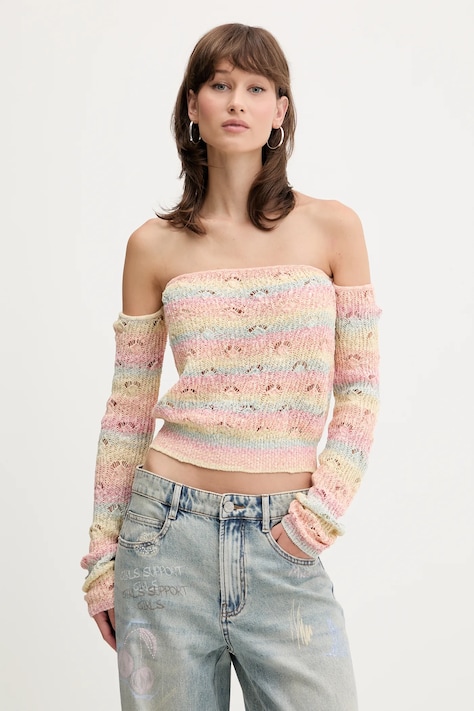 Sveter Miss Sixty žltá farba, ľahké, 6S2RJ06700