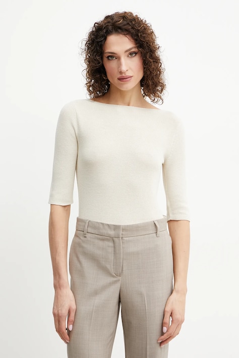 MAX&Co. tricou femei, culoarea bej, 2516361043200