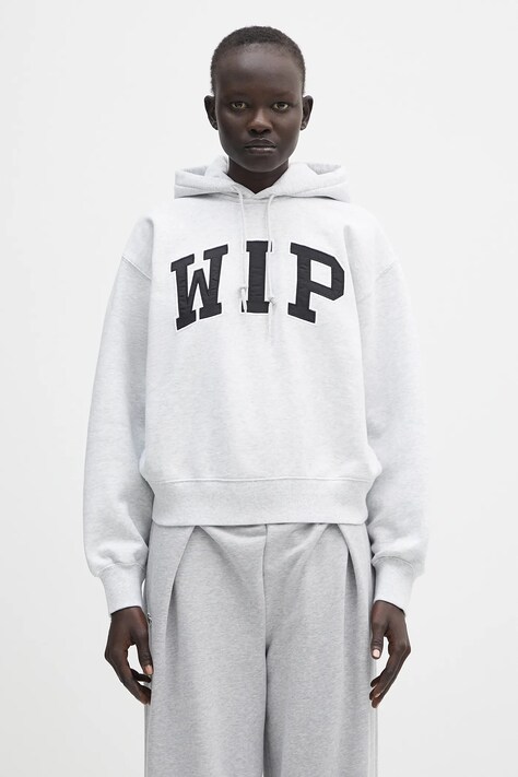 Carhartt WIP bluză Hooded WIP Sweat culoarea gri, cu glugă, melanj, I034719