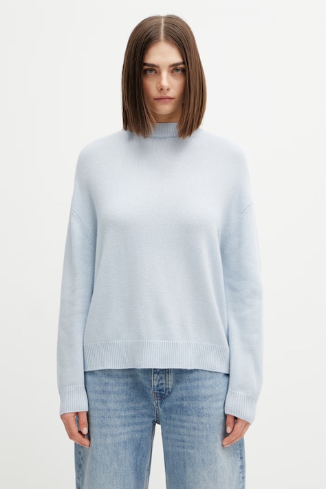 Anine Bing Lee Crew Sweater sweter kaszmirowy damski niebieski A.09.10662