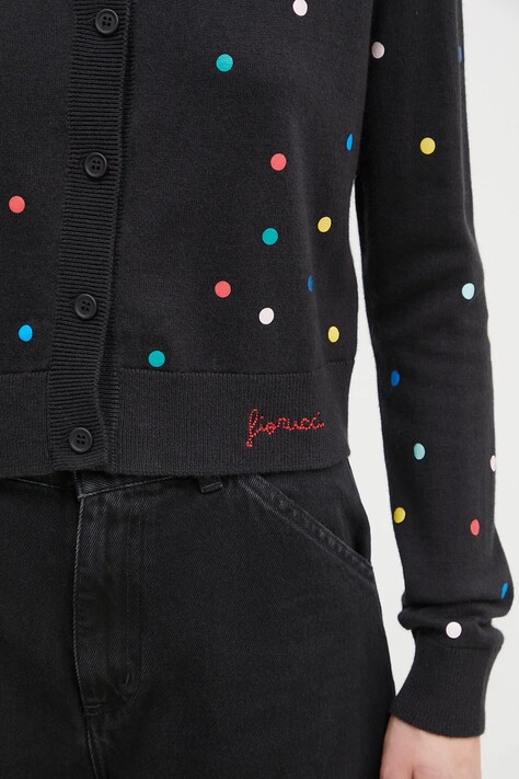 Вовняний кардиган Fiorucci Confetti Dot Print Logo — фото 4