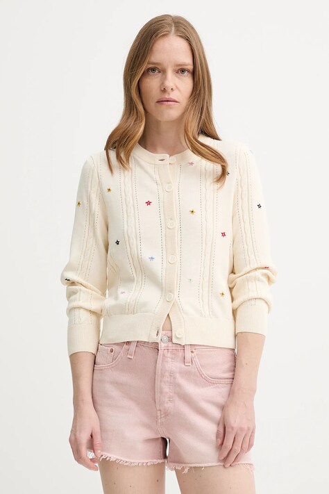 Levi's cardigan din bumbac MARAIS CARDIGAN culoarea bej, light, 0012Q