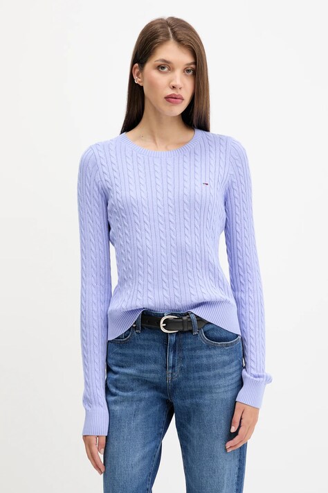 Tommy Jeans sweter bawełniany damski lekki DW0DW22165