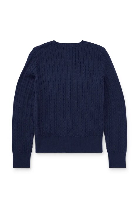 Дитячий бавовняний кардиган Polo Ralph Lauren — SS25-SWG005, темно-синій — фото 3