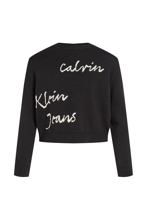 Dětský svetr Calvin Klein Jeans černá barva, IG0IG02789
