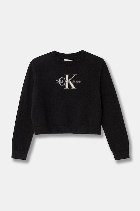 Детский свитер Calvin Klein Jeans цвет чёрный IG0IG02830
