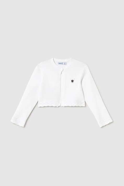 Дитячий кардиган Mayoral колір білий легкий 302