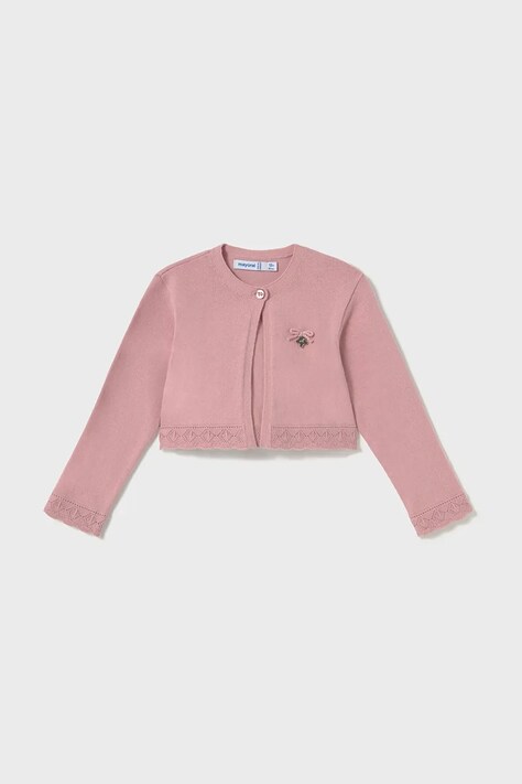Mayoral cardigan copii culoarea roz, light, 302
