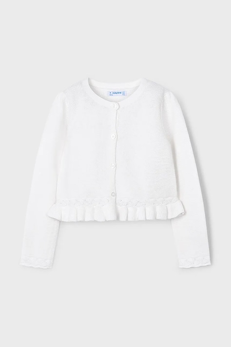 Mayoral cardigan copii culoarea alb, light, 3374