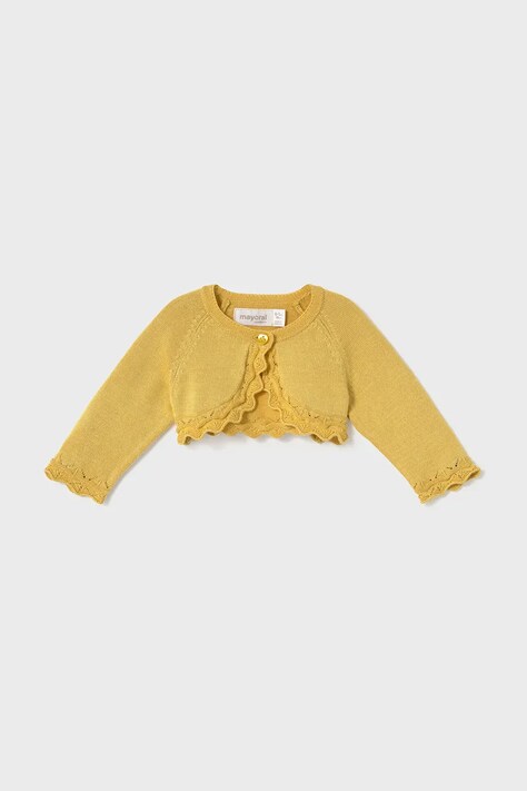 Mayoral Newborn cardigan bebe culoarea galben, light, 318